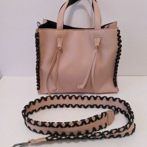 Just Fab Faux Leather Polyvinyl Shoulder Bag